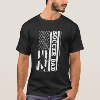 T-shirt Hommes Soccer Papa Americasoccer Ball Usa Drapeau