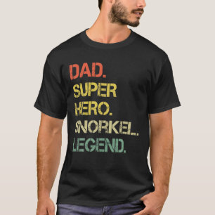 T-shirt Hommes Style Vintage Papa Héros Snorkel Légende Pè