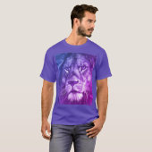 T-shirt Hommes Tee - shirts modernes Animaux Lion Face Mod (Devant entier)