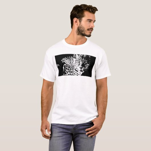 T-shirt Hommes Tee - shirts Pop Art Animal Leopard Head Mo (Devant entier)