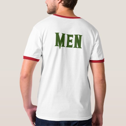 T-shirt Hommes Texte Personnalisé Forêt Vert Couleur Simpl (Dos)