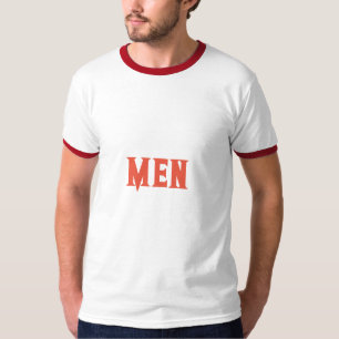 T-shirt Hommes Texte Personnalisé Orange Rouge Couleur Men