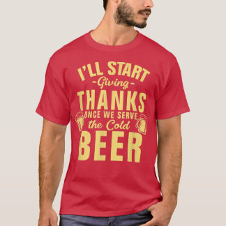 T-shirt Hommes Thanksgiving Merci Une Fois Que Nous Serons