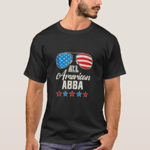 T-shirt Hommes Tous Américains Abba 4 juillet Famille Corr