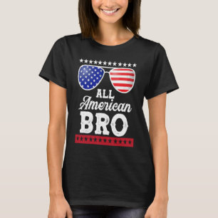 T-shirt Hommes Tous Brans Américains 4 juillet Famille Cor