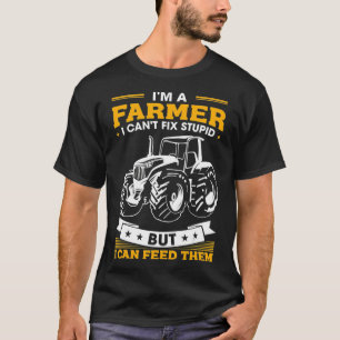 T-shirt Hommes Tracteur agricole Aime Je suis agriculteur
