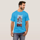 T-shirt Hommes Turquoise Blue Famous Amérindiens (Devant entier)