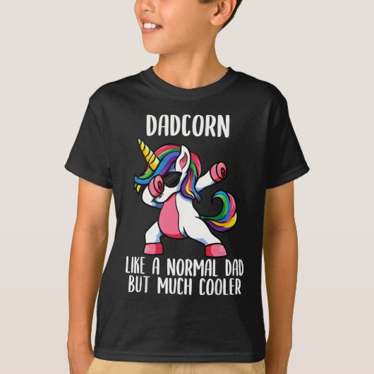 T-shirt Hommes Unicorn Papa Fille Anniversaire Fête Vêteme (Devant)