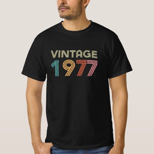 T-shirt Hommes/Unisex "Vintage 1977" (Devant)