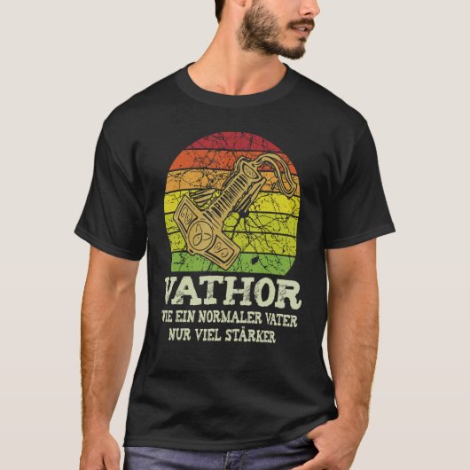 T-shirt Hommes Vathor Père Thor Viking Papa Fête des pères (Devant)