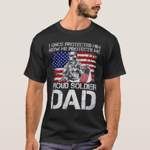 T-shirt Hommes Vétéran Fière Soldat Papa Militaire