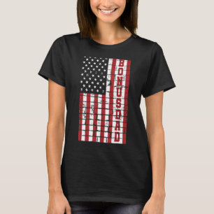 T-shirt Hommes Vintage Américain Drapeau Bonus Papa Pour F