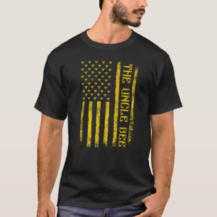 T-shirt Hommes Vintage Bee American Drapeau L'abeille oncl