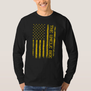 T-shirt Hommes Vintage Bee American Drapeau L'abeille oncl