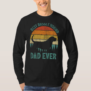 T-shirt Hommes Vintage Best Basset Hound Papa Jamais Père