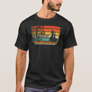 T-shirt Hommes Vintage Bonus Papa L'Homme Mythe Pêche Lége