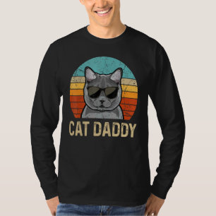 T-shirt Hommes Vintage Cool britannique Shorthair Chat Pap