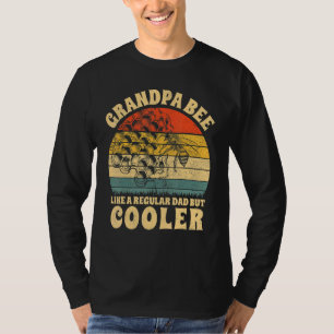T-shirt Hommes Vintage Grand-Père Abeille Comme Un Père Ré