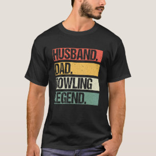 T-shirt Hommes Vintage mari papa Bowling Joueur Légende Gr