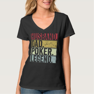 T-shirt Hommes Vintage Mari Papa Poker Légende Pour Fath