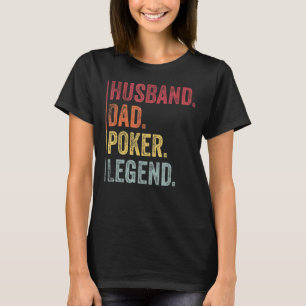 T-shirt Hommes Vintage Mari Papa Poker Légende Pour Pères