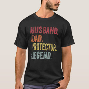 T-shirt Hommes Vintage Mari Papa Protector Légende Pour Gr