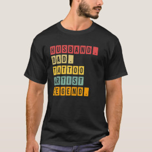 T-shirt Hommes Vintage mari papa tatouage Artiste Légende