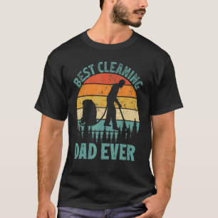 T-shirt Hommes Vintage Meilleur Nettoyage Papa Jamais Fête