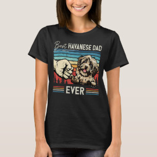 T-shirt Hommes Vintage Meilleur Papa Chien Havanais Pour P