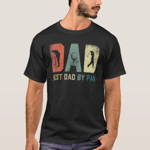 T-shirt Hommes Vintage Meilleur Papa Par Golf Pour Hommes