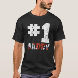 T-shirt Hommes Vintage Numéro Un Américain Football Daddy 