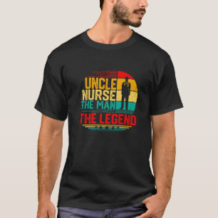 T-shirt Hommes Vintage Oncle Infirmière L'Homme La Légende