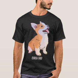 T-shirt Hommes Vintage Retro Corgi Chien Papa Dadfathers J