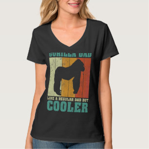 T-shirt Hommes Vintage Retro Gorilla Papa Comme Un Père Ré