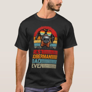 T-shirt Hommes Vintage Rétro Meilleur Doberman Papa Jamais