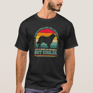 T-shirt Hommes Vintage Rétro Terre-Neuve Chien Grandpa Fau