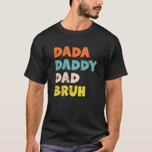 T-shirt Hommes Vintages Pères Rétro Dada Papa Papa Papa Br