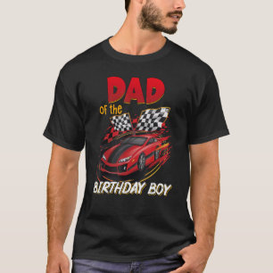 T-shirt Hommes Voiture Course Papa of Birthday Boy Formula