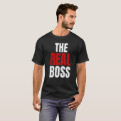 T-shirt Hommes vrais Boss mignonne Saint Valentin pour cor (Devant entier)
