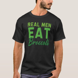 T-shirt Hommes vrais Mangez Brocoli Vegan Vegetable Sain