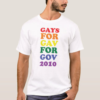 T-shirt Homosexuels pour Gav pour le gouvernement 2010