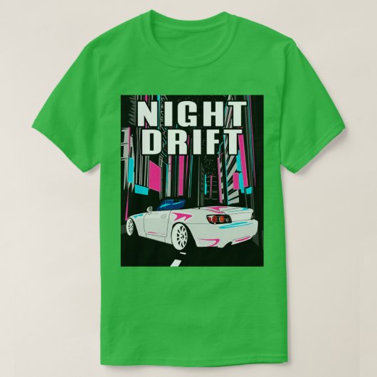 T-shirt Honda S2000, conduite nocturne (Design devant)