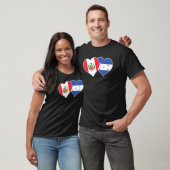 T-shirt Honduran Peruvian Flag Love Honduras Peru Heart (Unisexe)
