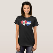 T-shirt Honduran Peruvian Flag Love Honduras Peru Heart (Devant entier)
