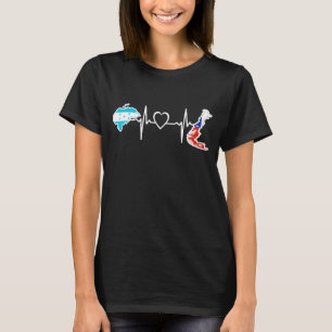 T-shirt Honduras Chili Drapeau Honduras Chilien Heartbeat
