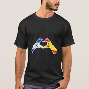 T-shirt Honduras Espagne - Coeur espagnol hondurien