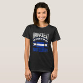 T-shirt Honduras Honduran Honduras Flag Happiest When Im I (Devant entier)