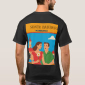 T-shirt  Honduras Santa Barbara Retro poster (Dos)