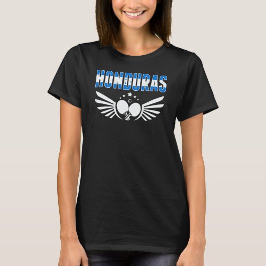 T-shirt Honduras Table Tennis Support Honduran Ping Pong (Devant)