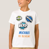 T-shirt Honer beep vroom monstre camions garçon anniversai (Devant)
